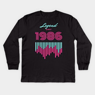 Legend since 1986 Kids Long Sleeve T-Shirt